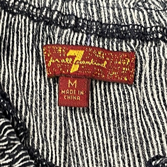 7 for all Mankind Blue Flowey Open Sleeve Girls Top Size Medium - Picture 6 of 6